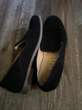 Hush Puppies Black Suede Loafers